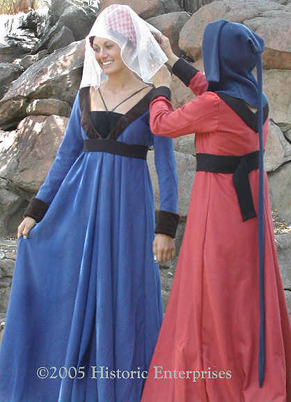 (image for) Gown, V-Neck Overgown, 15th century - MADE TO ORDER